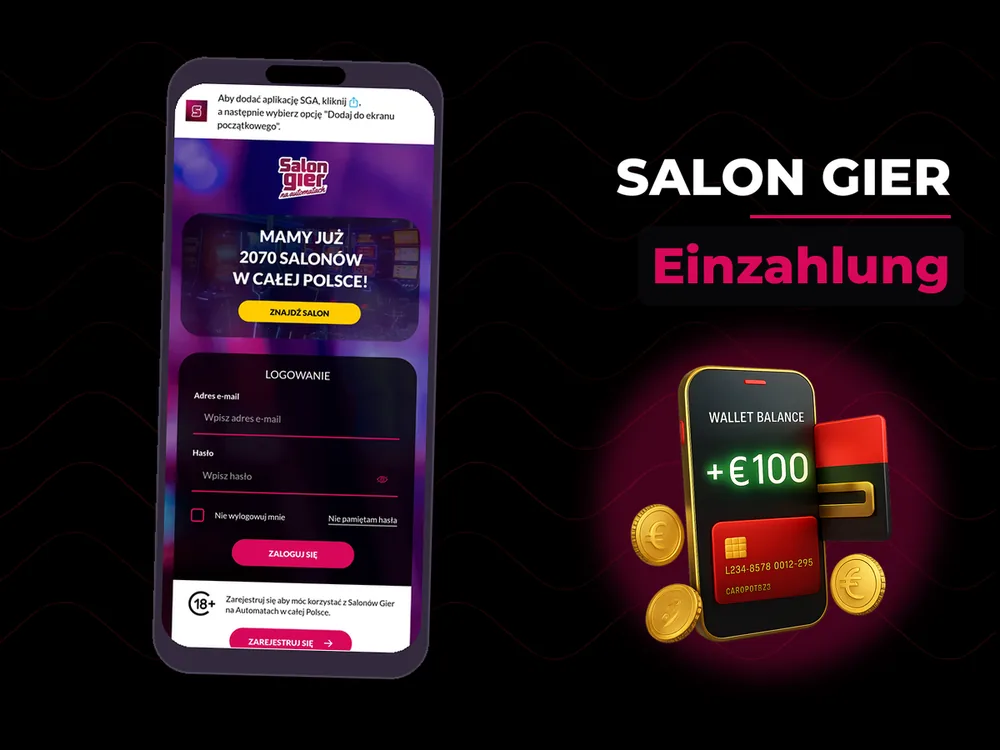 Salon Gier - Einzahlung