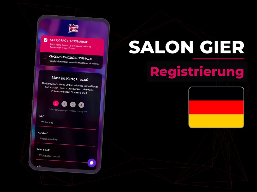 Salon Gier - Registrierung
