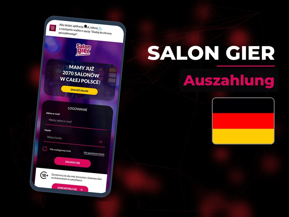 Salon Gier - Auszahlung